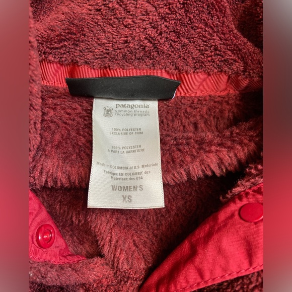 Patagonia Re-Tool Snap-T Fleece, Maroon Women’s XS EUC - Picture 9 of 9